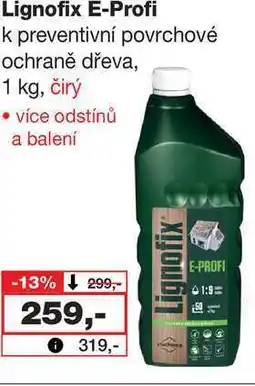 Barvy a laky drogerie Lignofix E-Profi k preventivní povrchové ochraně dřeva, 1 kg, čirý nabídka