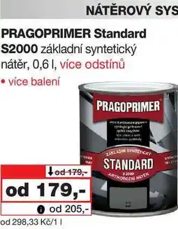 Barvy a laky drogerie NÁTĚROVÝ SYS PRAGOPRIMER Standard S2000 základní syntetický nátěr, 0,6l nabídka