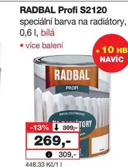 Barvy a laky drogerie RADBAL Profi S2120 speciální barva na radiátory, 0,6l nabídka