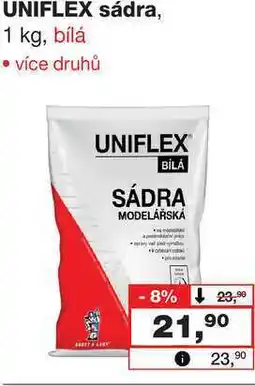 Barvy a laky drogerie UNIFLEX sádra, 1 kg, bílá nabídka