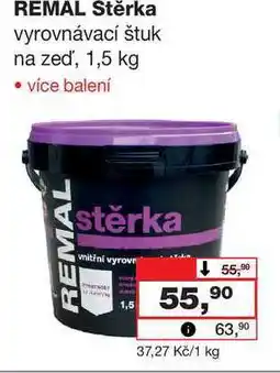 Barvy a laky drogerie REMAL Stěrka vyrovnávací štuk na zeď, 1,5 kg nabídka