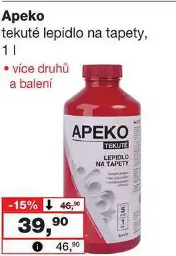 Barvy a laky drogerie Apeko tekuté lepidlo na tapety, 1l nabídka