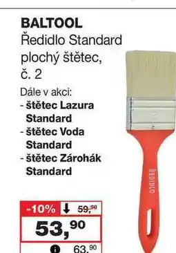 Barvy a laky drogerie BALTOOL Ředidlo Standard plochý štětec, č. 2 nabídka