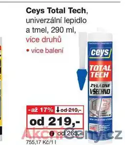 Barvy a laky drogerie Ceys Total Tech, univerzální lepidlo a tmel, 290 ml nabídka