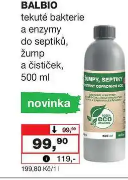 Barvy a laky drogerie BALBIO tekuté bakterie a enzymy do septiků, žump a čističek, 500 ml nabídka