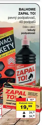 Barvy a laky drogerie BALHOME ZAPAL TO! pevný podpalovač 40 podpalů nabídka