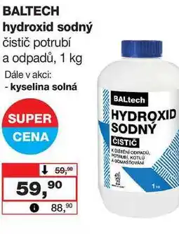 Barvy a laky drogerie BALTECH hydroxid sodný čistič potrubí a odpadů, 1 kg nabídka