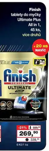 Barvy a laky drogerie Finish tablety do myčky Ultimate Plus All in 1, 45 ks nabídka