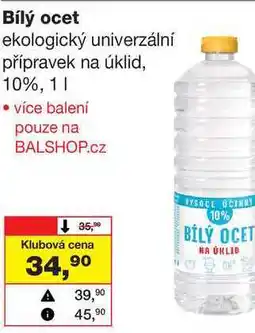 Barvy a laky drogerie Bílý ocet ekologický univerzální přípravek na úklid, 10%, 1l nabídka