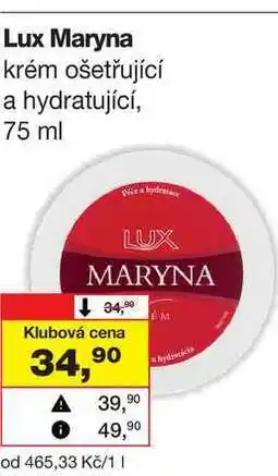 Barvy a laky drogerie Lux Maryna krém ošetřující a hydratující, 75 ml nabídka