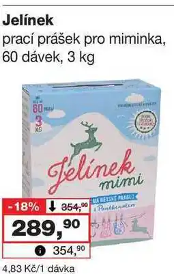 Barvy a laky drogerie Jelínek prací prášek pro miminka, 60 dávek nabídka