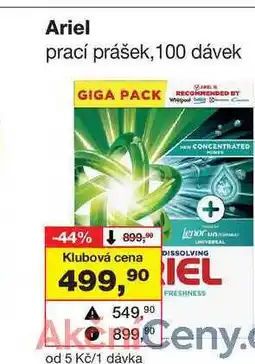 Barvy a laky drogerie Ariel prací prášek, 100 dávek nabídka
