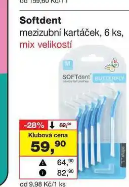 Barvy a laky drogerie Softdent mezizubní kartáček, 6 ks nabídka