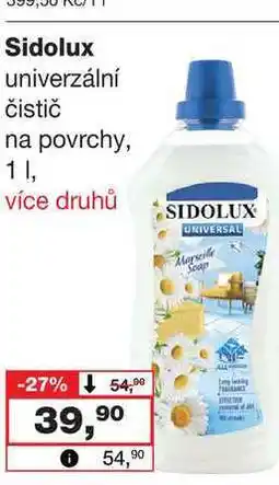 Barvy a laky drogerie Sidolux univerzální čistič na povrchy, 1l nabídka