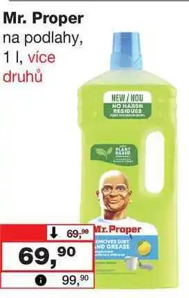 Barvy a laky drogerie Mr. Proper na podlahy, 1l nabídka