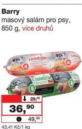 Barvy a laky drogerie Barry masový salám pro psy, 850 g nabídka
