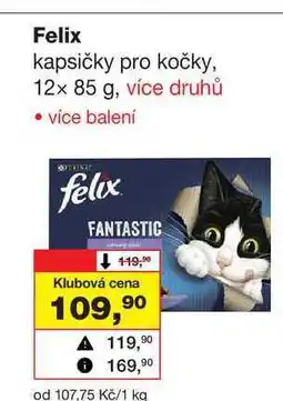 Barvy a laky drogerie Felix kapsičky pro kočky, 12x 85 g nabídka