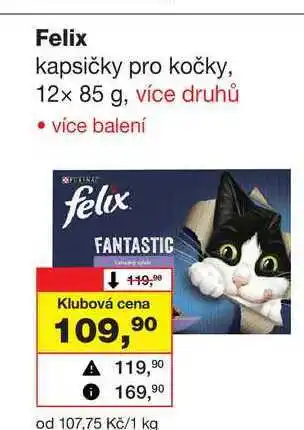 Barvy a laky drogerie Felix kapsičky pro kočky, 12x 85 g nabídka