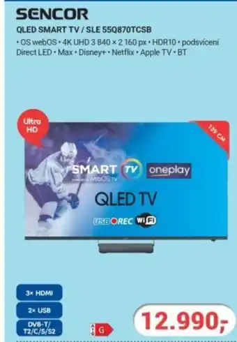 Planeo Elektro SENCOR QLED Smart TV/SLE 55Q870TCSB nabídka