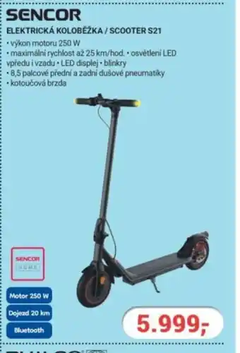 Planeo Elektro SENCOR Elektrická koloběžka / scooter S21 nabídka