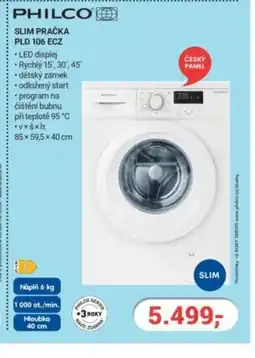 Planeo Elektro PHILCO Slim pračka PLD 106 ECZ nabídka