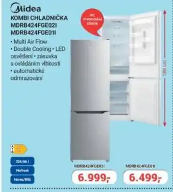 Planeo Elektro Midea Kombi chladnička MDRB424FGE021 MDRB424FGE011 nabídka