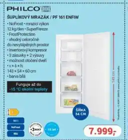 Planeo Elektro PHILCO Šuplíkový mrazák/ PF 161 ENFIW nabídka