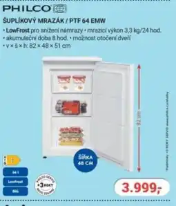 Planeo Elektro PHILCO Šuplíkový mrazák/ PTF 64 EMW nabídka