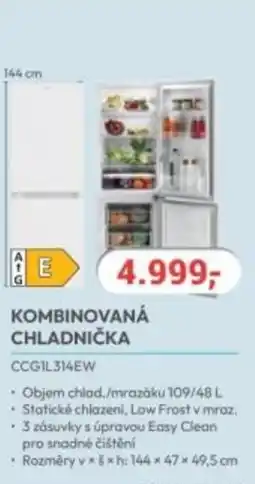 Planeo Elektro Kombinovaná chladnička CCG1L314EW nabídka