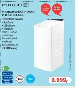 Planeo Elektro PHILCO Vrchem plněná pračka PLDI 138 BTL KING nabídka