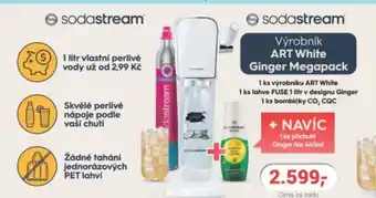 Planeo Elektro SODASTREAM Výrobník Art White Ginger Megapack nabídka