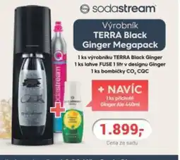 Planeo Elektro SODASTREAM Výrobník Terra Black Ginger Megapack nabídka