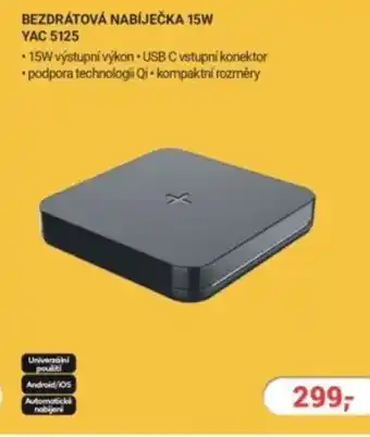 Planeo Elektro Bezdrátová nabíječka 15W YAC 5125 nabídka