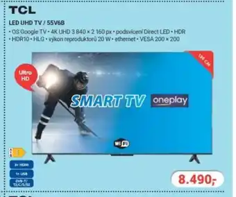 Planeo Elektro TCL LED Uhd TV/55V6B nabídka