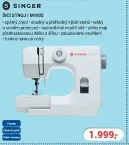Planeo Elektro SINGER Šicí stroj/ M1005 nabídka
