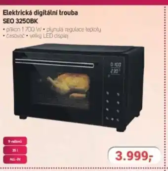Planeo Elektro Elektrická digitální trouba SEO 3250BK nabídka
