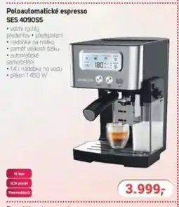 Planeo Elektro Poloautomatické espresso SES 4090SS nabídka