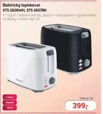 Planeo Elektro Elektrický topinkovač STS 2606WH, STS 2607BK nabídka