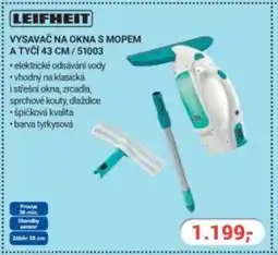 Planeo Elektro LEIFHEIT Vysavač na okna s mopem a tyčí 43 CM/51003 nabídka