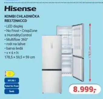 Planeo Elektro Hisense Kombi chladnička RB372N4CCD nabídka