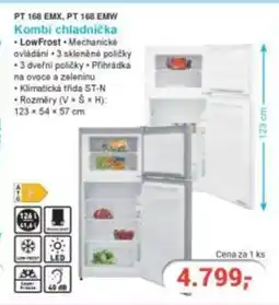 Planeo Elektro Kombi chladnička PT 168 EMX, PT 168 EMW nabídka