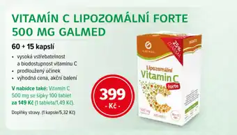 mojelekarna.cz Vitamin c lipozomální Forte Galmed nabídka