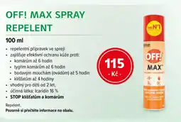 mojelekarna.cz OFF! Max spray repelent nabídka