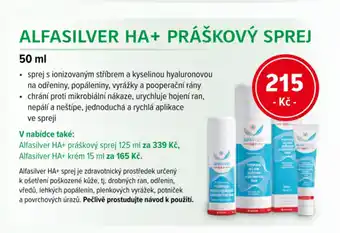 mojelekarna.cz Alfasilver HA+ práškový sprej nabídka
