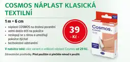 mojelekarna.cz Cosmos Náplast klasická textilní nabídka