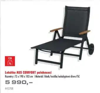 Uni Hobby Lehátko Ass Comfort polohovací nabídka