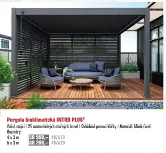 Uni Hobby Pergola bioklimatická Intro Plus² nabídka