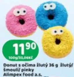 Brněnka Donut s očima žlutý 36 g žlutý Müllermilch mléčný nápoj min. 1,4% nabídka