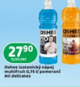 Brněnka Oshee izotonický nápoj multifruit 0,75 / pomeranč nabídka