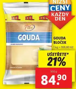 Lidl GOUDA BLOČEK, 500 g nabídka